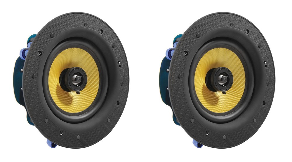 2 Pack - TDX 6.5" 2-Way Ceiling Wall Home Theater Speaker Flush Mount White Pair