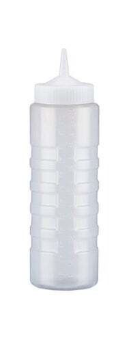 New 24 oz Vollrath 4924-13 Clear Squeeze Bottle Dispenser Wide Mouth Opening