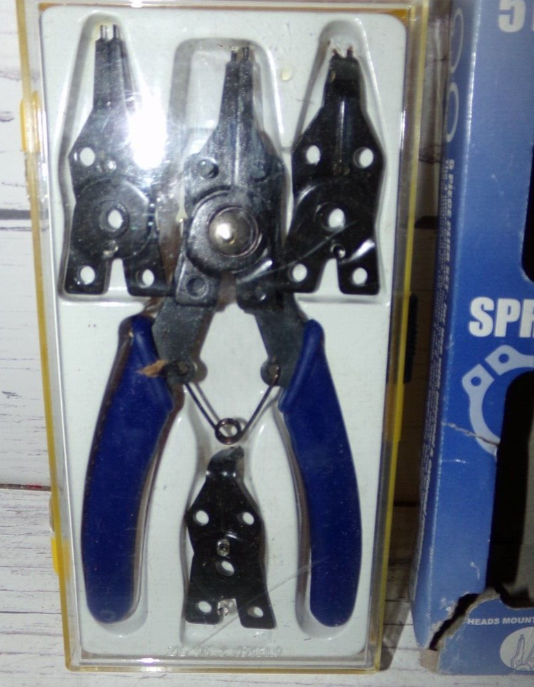 Spring Clip Pliers 1/4" -2 1/2" Snap Ring 5 Piece Tool Set Adjusting Kit