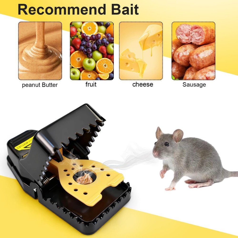 6-Pack Mouse Traps, Small Mouse Trap Indoor for Home, High Sensitive Mice Tra...