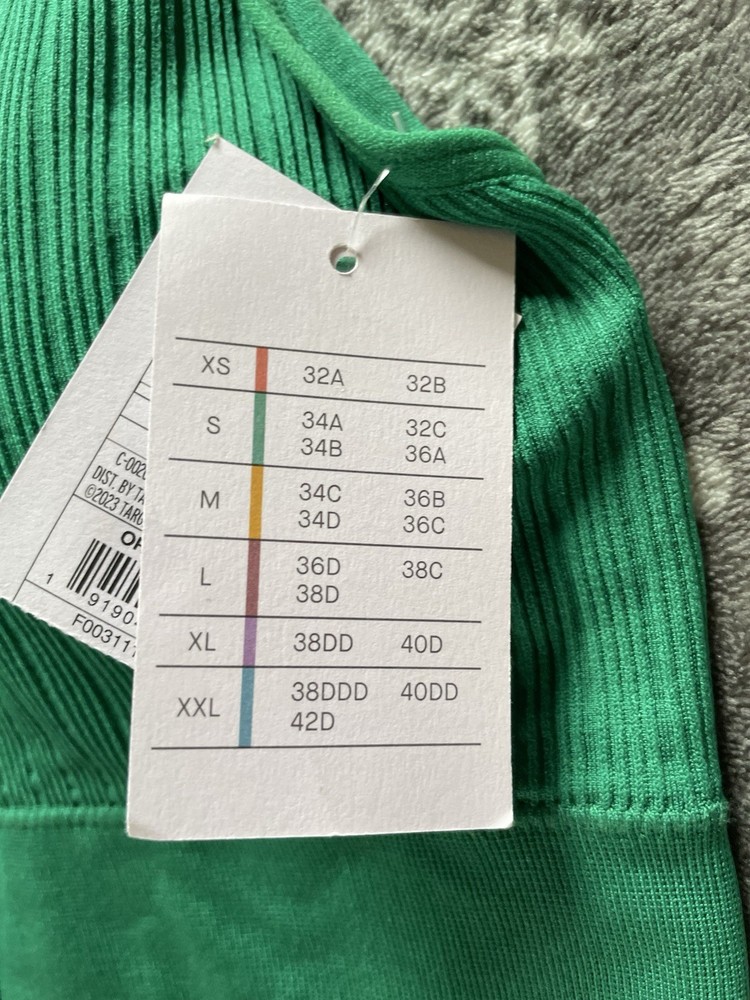 Auden Lightly Lined Bralette Simple Pullover Style Size M Green NWT
