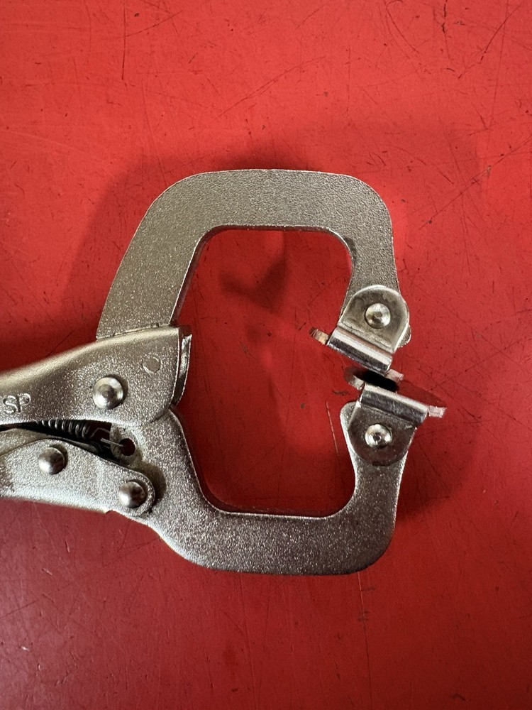 Mac Tools 4” C-Clamp Locking Pliers With Swivel Pads MLP4CCSP