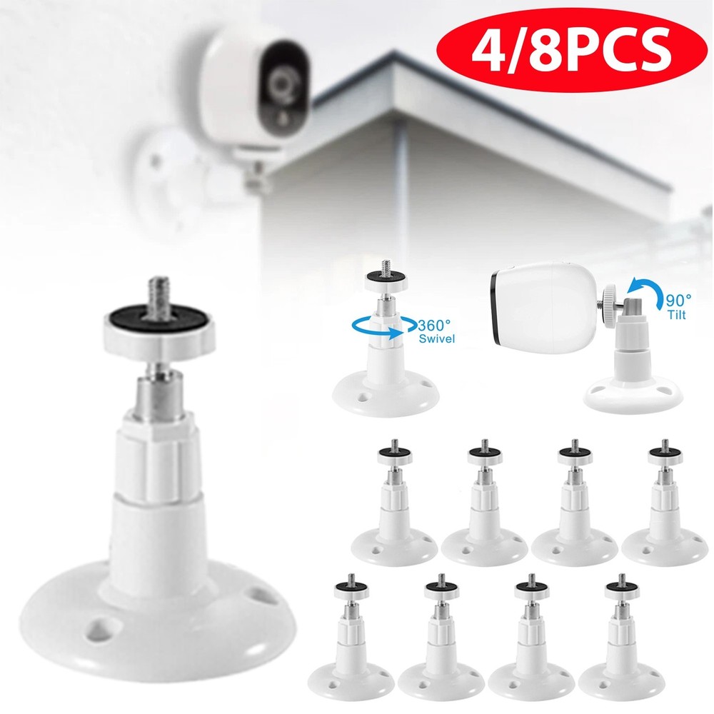 4/8 Pack Adjustable Security Wall Mount Holder Stand for Outdoor/Indoor Camera