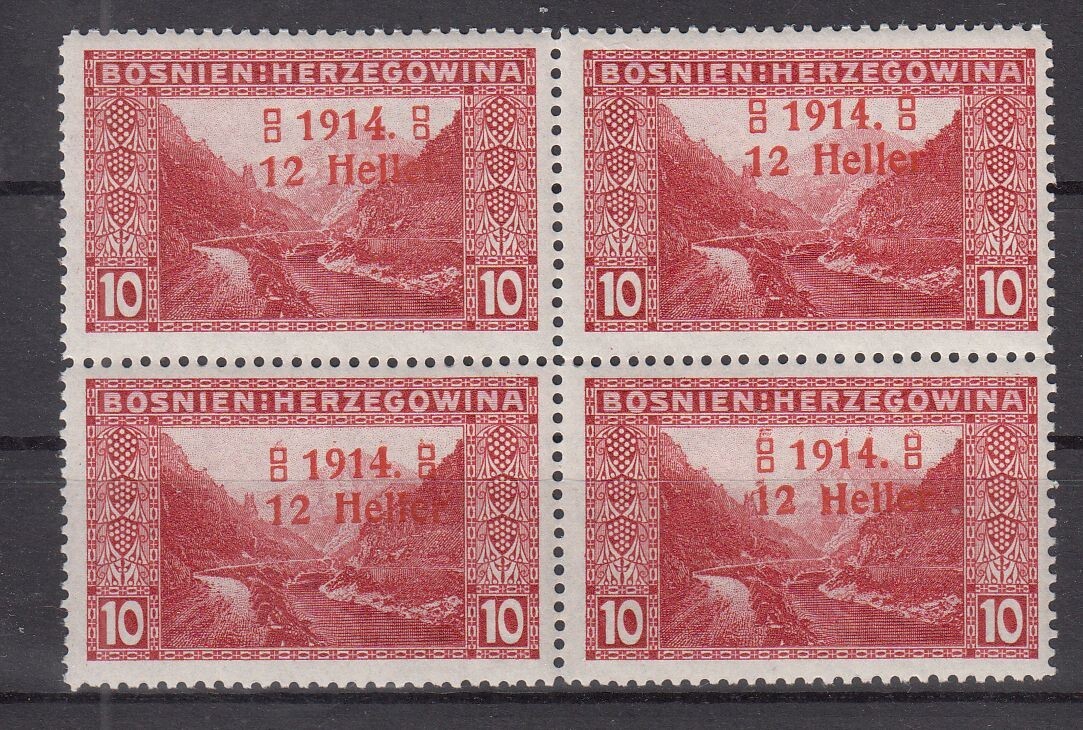 IY16793/ BOSNIA HERZEGOVINA – MI # 90 I + 90 II + 90 III MINT MNH BLOCK