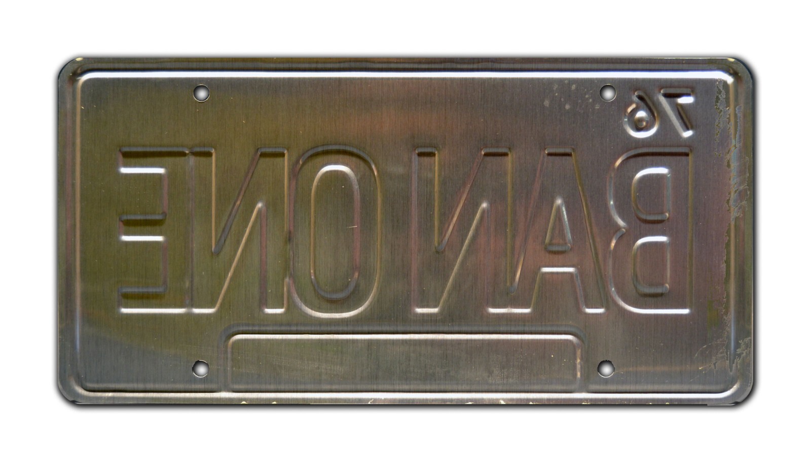 Smokey and the Bandit | 1977 Trans Am | BAN ONE | STAMPED Prop License Plate