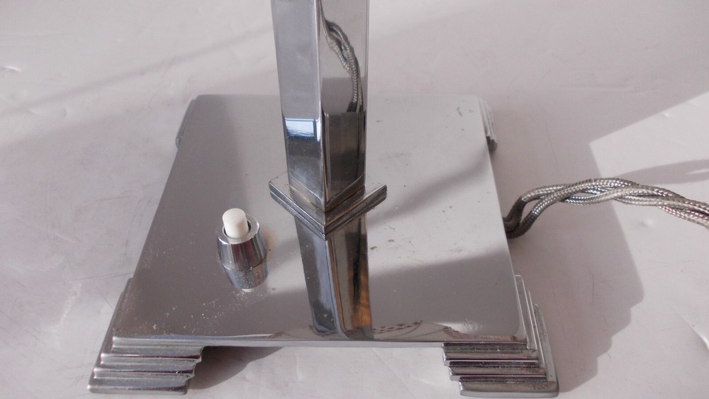 Original Chrome Art Deco Table Lamp