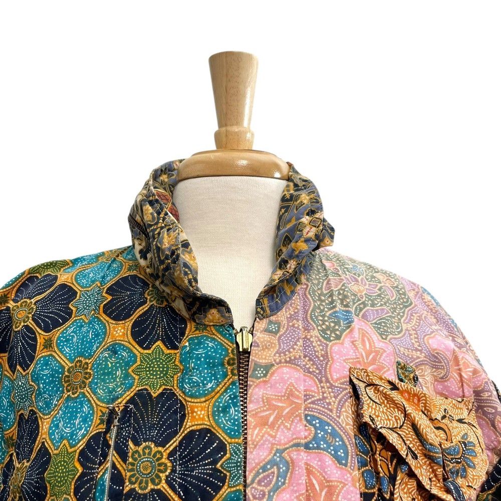 Unisex Patchwork Gypsy Boho Bohemian Hippie Reversible Jacket Pocket size Medium