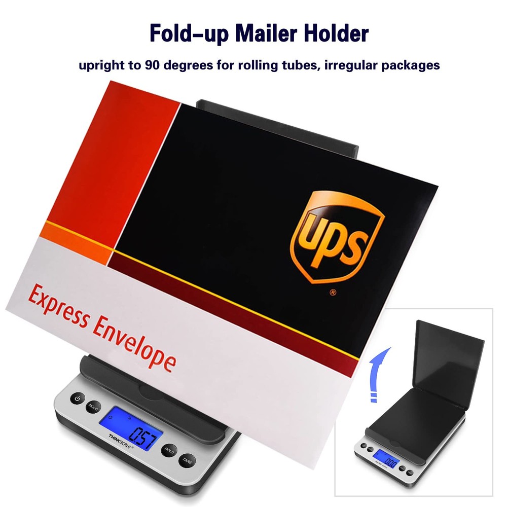 THINKSCALE Shipping Scale, 86lb Postal Scale with Hold and Tear Function, 5 U...