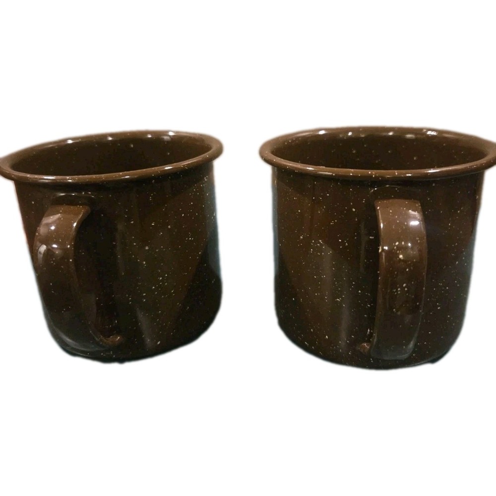 Two Perfect Condition Cinso Brown Camping Mugs!