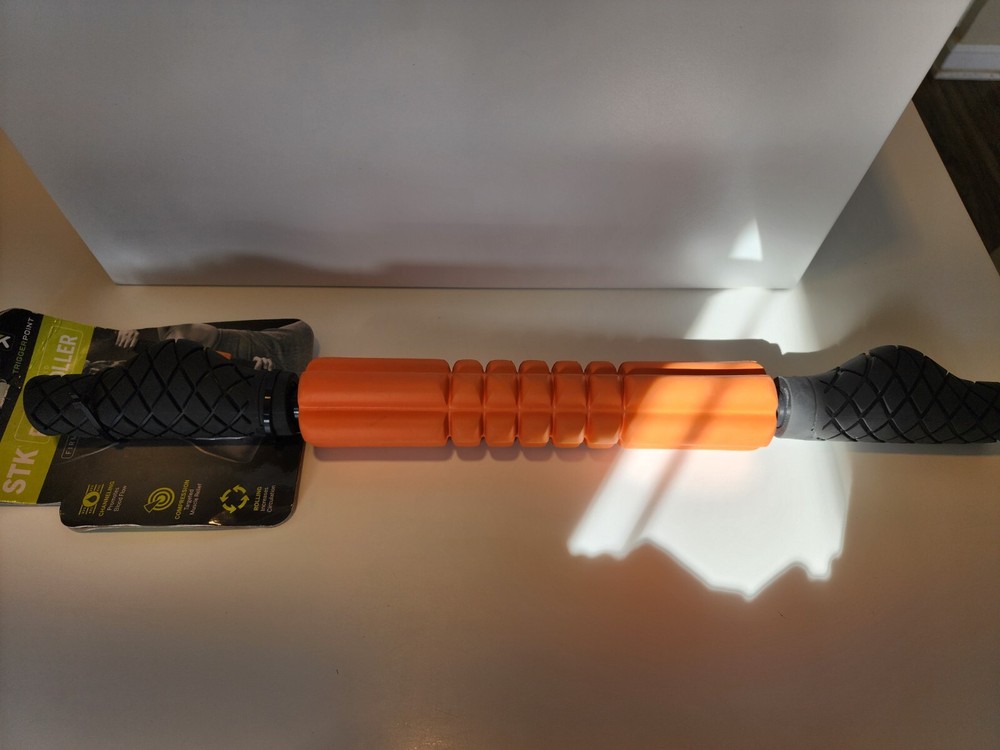 TriggerPoint GRID STK Hand Held Foam Roller Orange, AcuGRIP Handle, Channeling