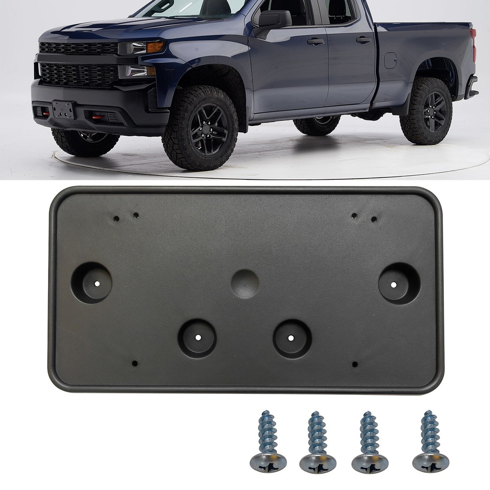 Front Bumper License Plate Bracket Holder Frame For Chevy Silverado 2019-2022
