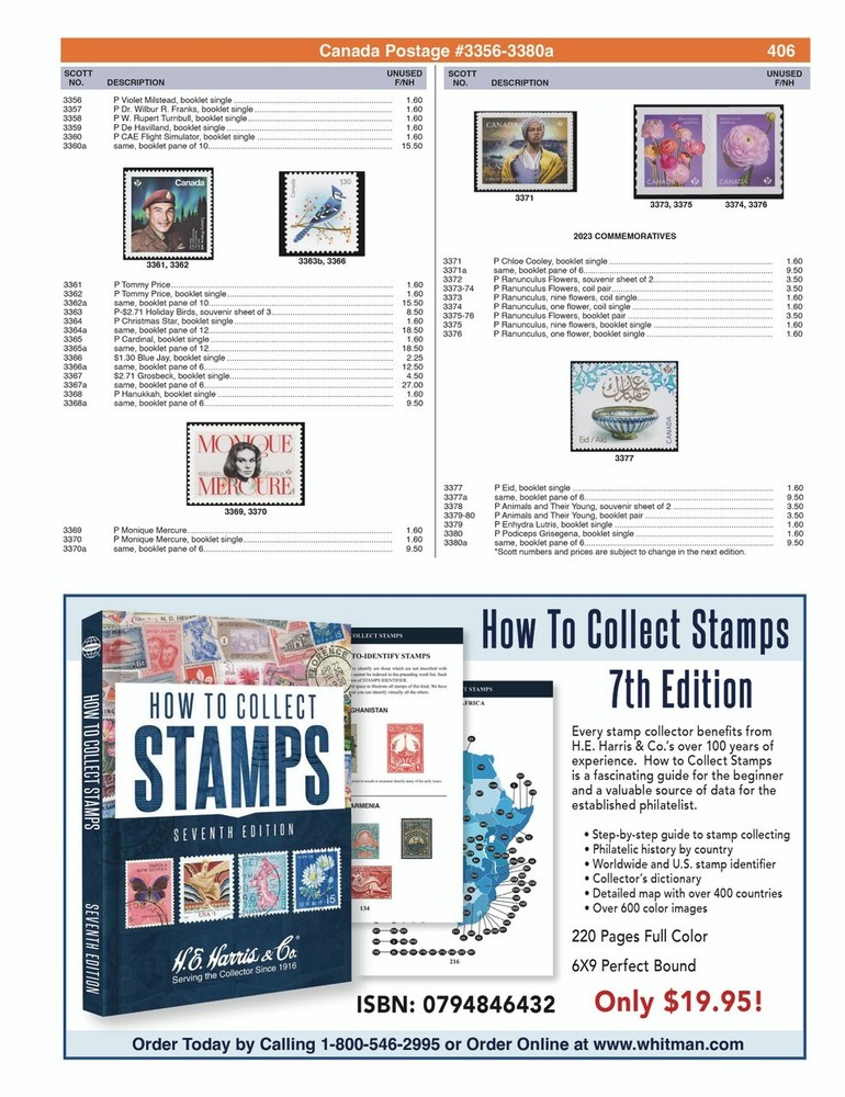 2024 H.E.Harris US/BNA Stamp Catalog includes Canada UN & US Possessions