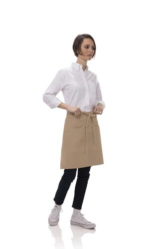 Unisex Half Bistro Server Apron One Size Khaki
