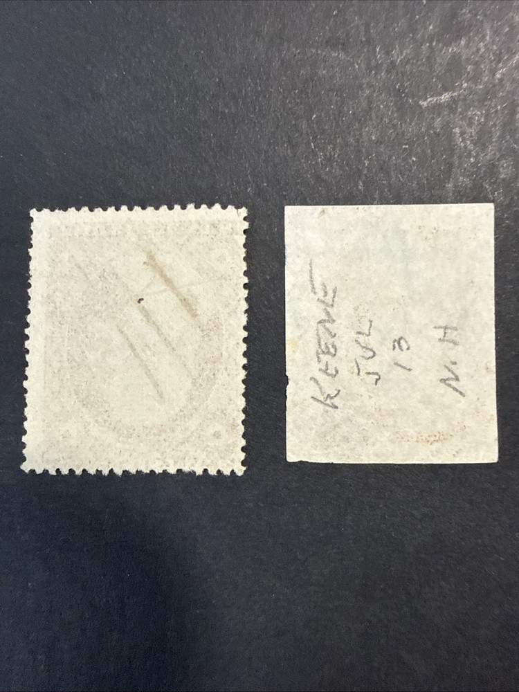 US Scott #26 And #11 With Blue Cancel