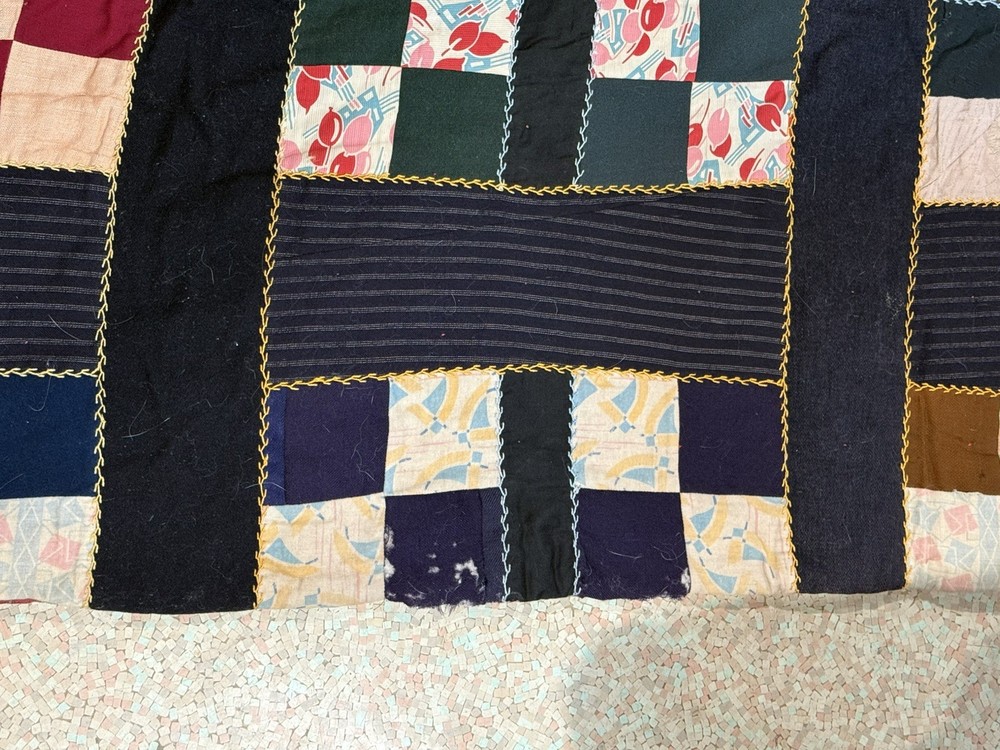 Antique Amish Patchwork Quilt Lancaster, PA 74 X 72