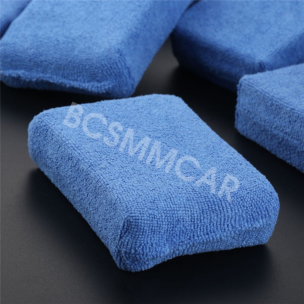 Car Microfiber Foam Sponges Applicator Pads Scratch-Free Cleaning Tool Kit 8PCS