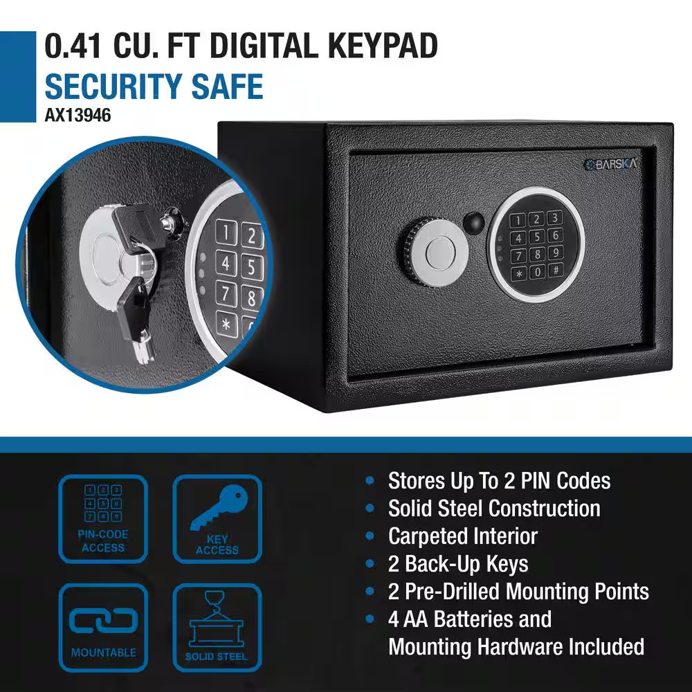 0.41 Cu. Ft. Digital Keypad Security Safe