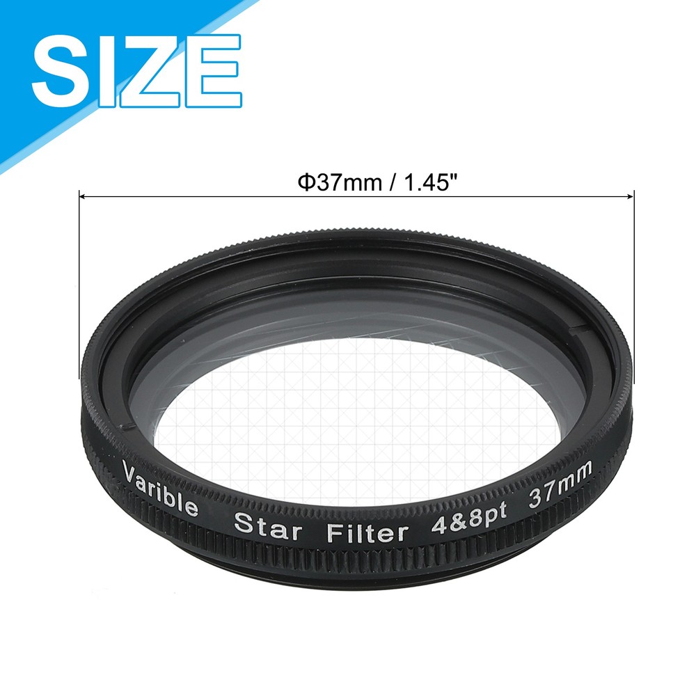 37mm Variable Star Filter 4-8 Points for Night Scenery Glassworks,1Pcs