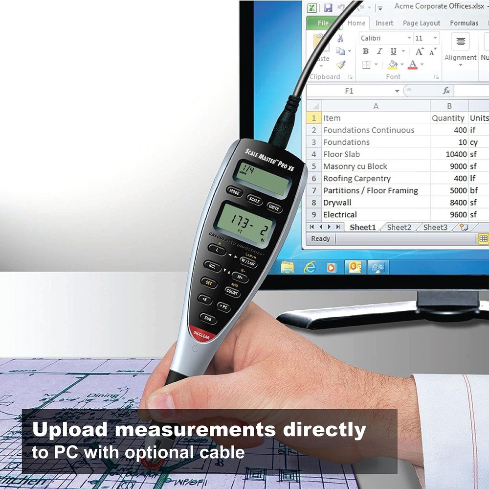 Calculated Industries 6135 Scale Master Pro XE Advanced Digital Plan Measure ...