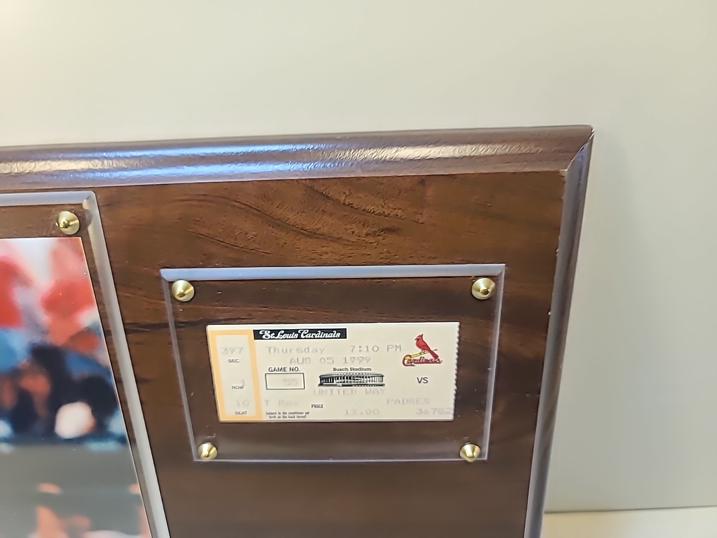 Mark McGwire 500th Home Run Display Plaque – Vintage MLB Collectible