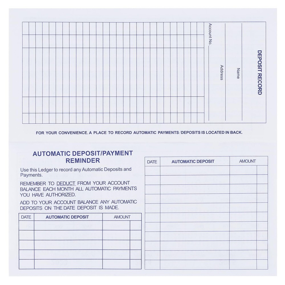 20 Pack Checkbook Register, Check Registers for Personal, Blank Ledger 20PCS