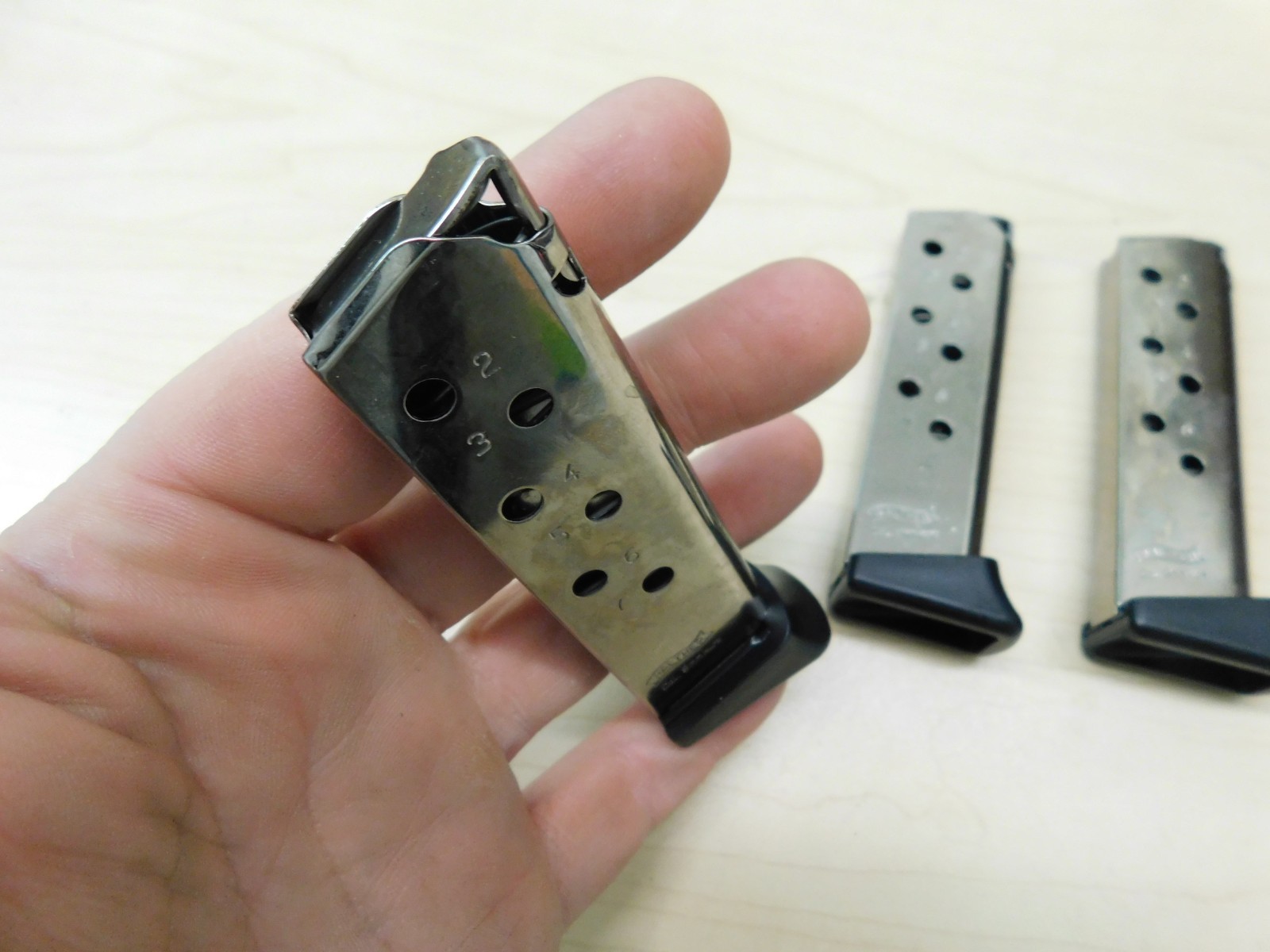 3 NEW - WALTHER PPK/S - PPKS - 7RD 380ACP Factory OEM Nickel Magazines (W111)