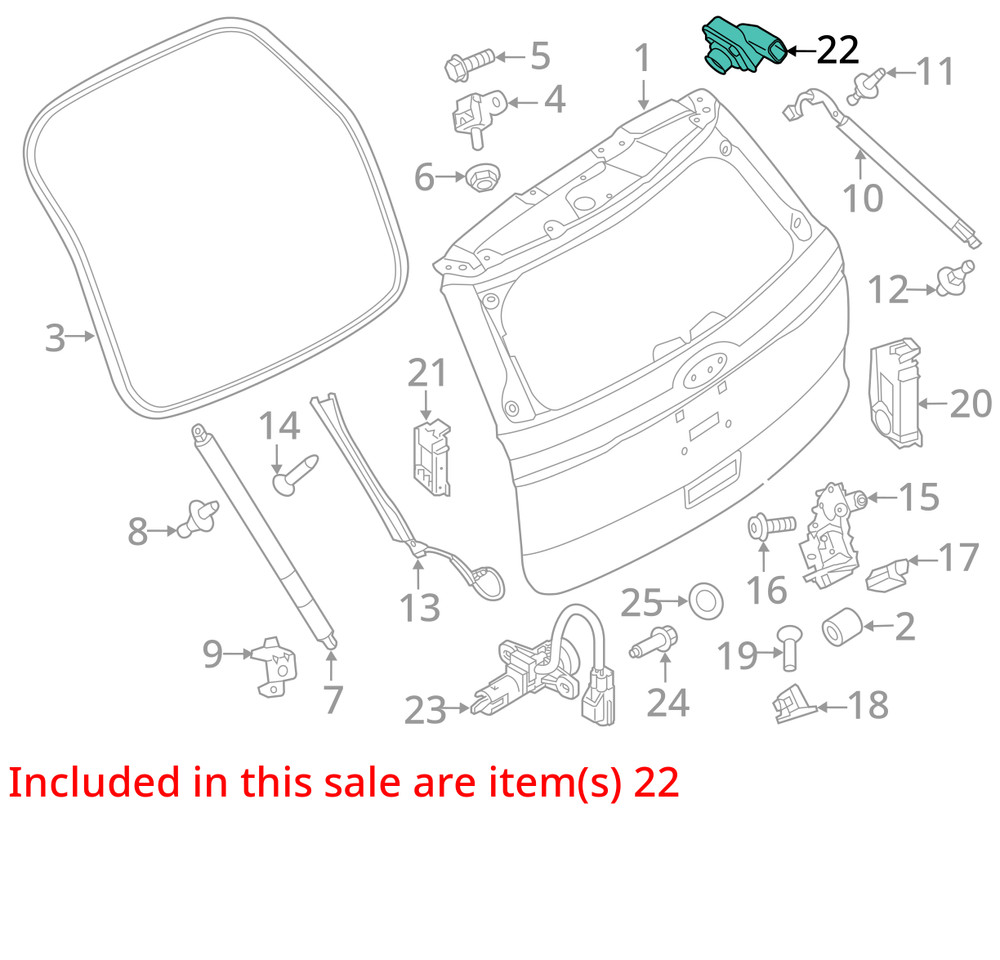 Camera/Projector Camera Rear Fits 17-19 EXPLORER 2225502