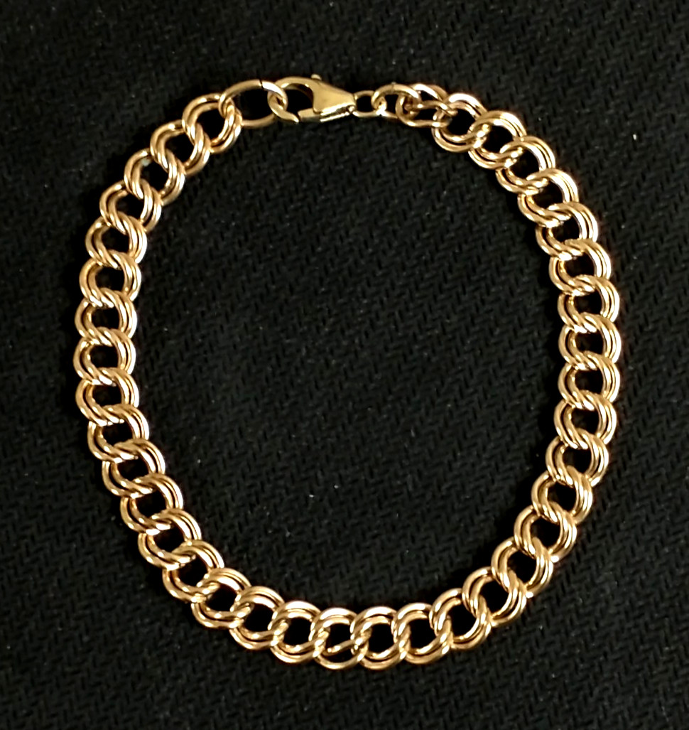 Vintage CACo Automatic Chain Co 12k Gold Filled Charm Bracelet 7" - Estate