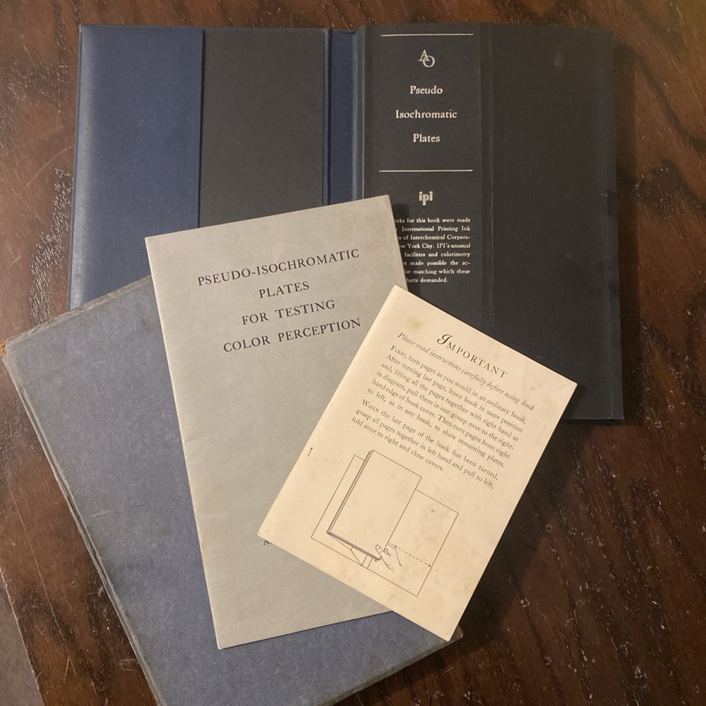 Pseudo-Isochromatic Plates for Testing Color Perception American Optical 1940