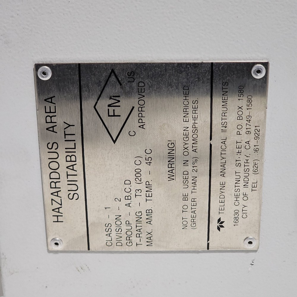 Teledyne Model 3000PB​​​ Process Percent Oxygen Analyzer​​​​ .