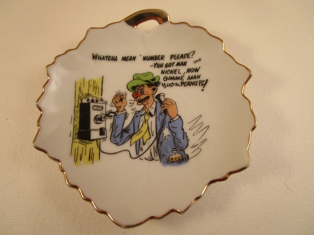 Antique Made in Japan Comic Drunk Hobo Leaf Shaped Candy Dish