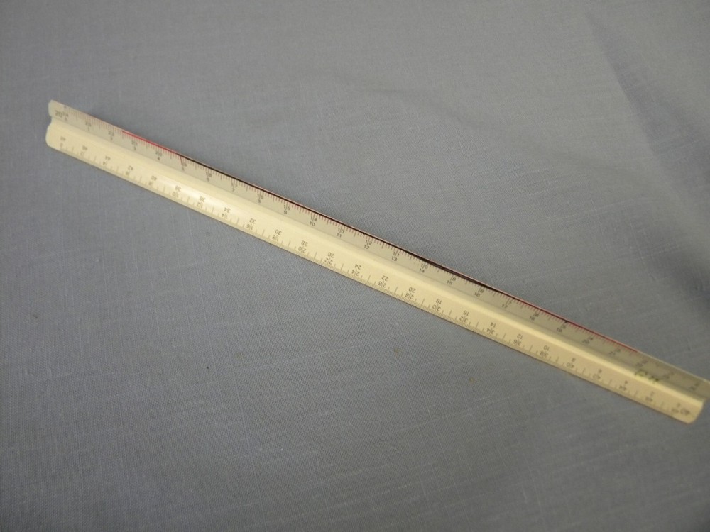 Vintage Staedtler 987 19-34 Triangular Drafting Engineering Scale Brazil