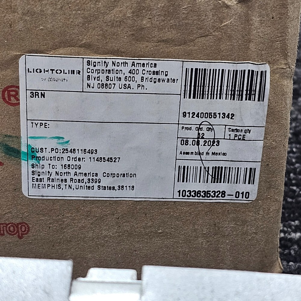 Lightolier 3RN 3" Downlight Frame Non-IC Round Construction UNV Replacement