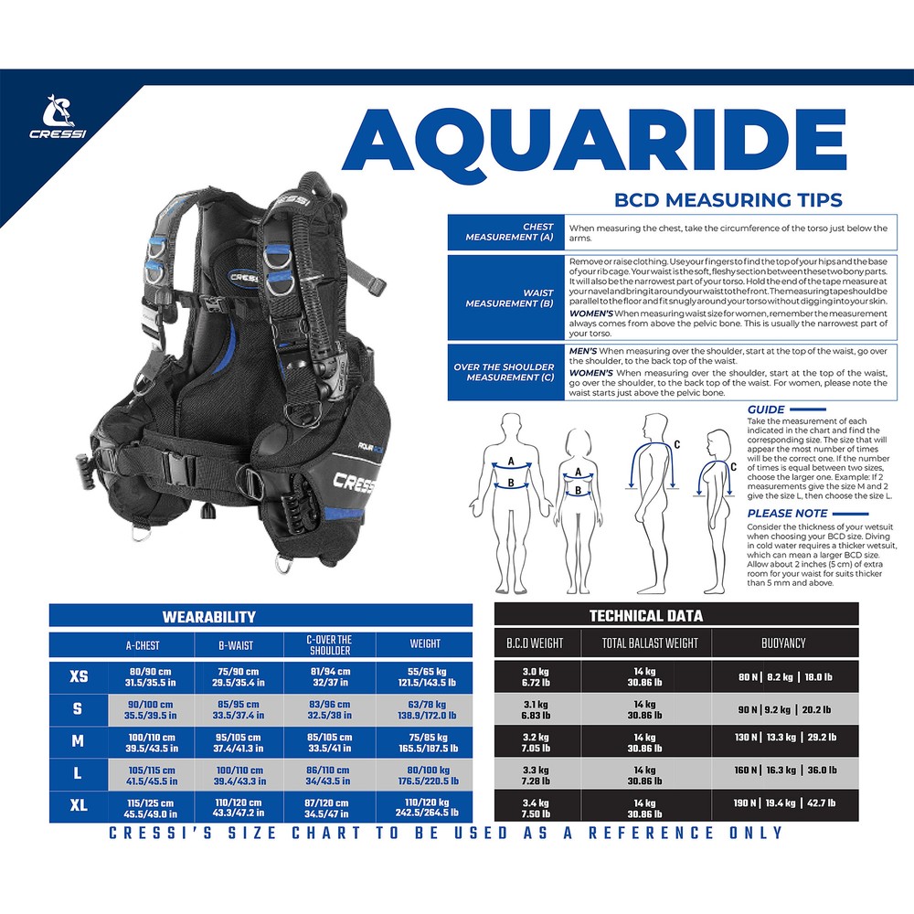 Cressi Aquaride Pro Scuba Diving BCD