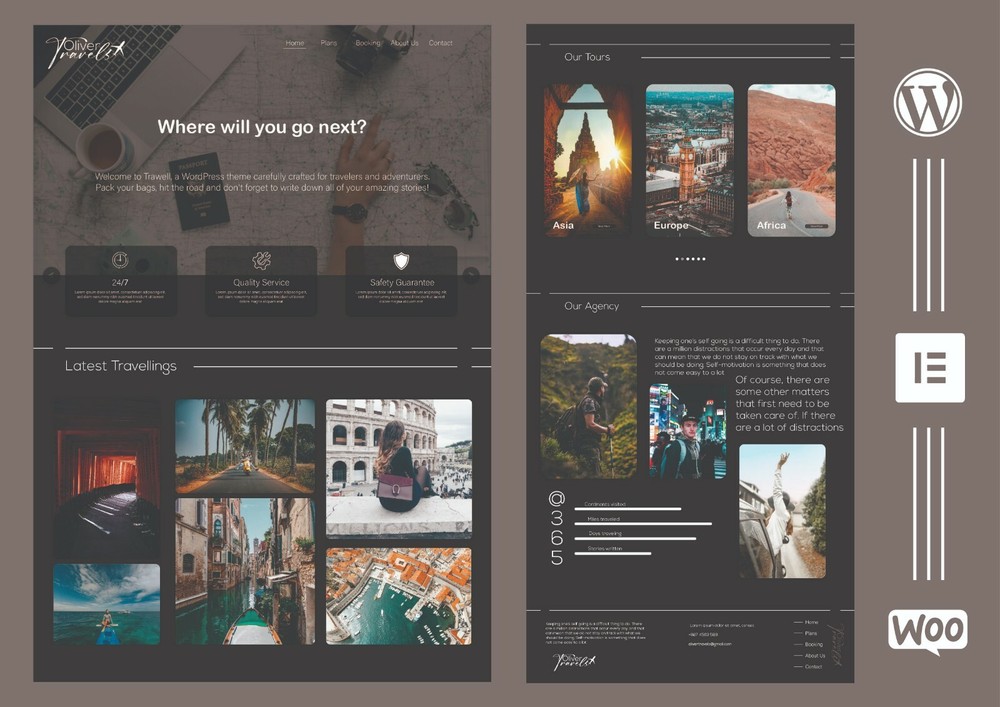 Unique responsive business wordpress website with elementor pro