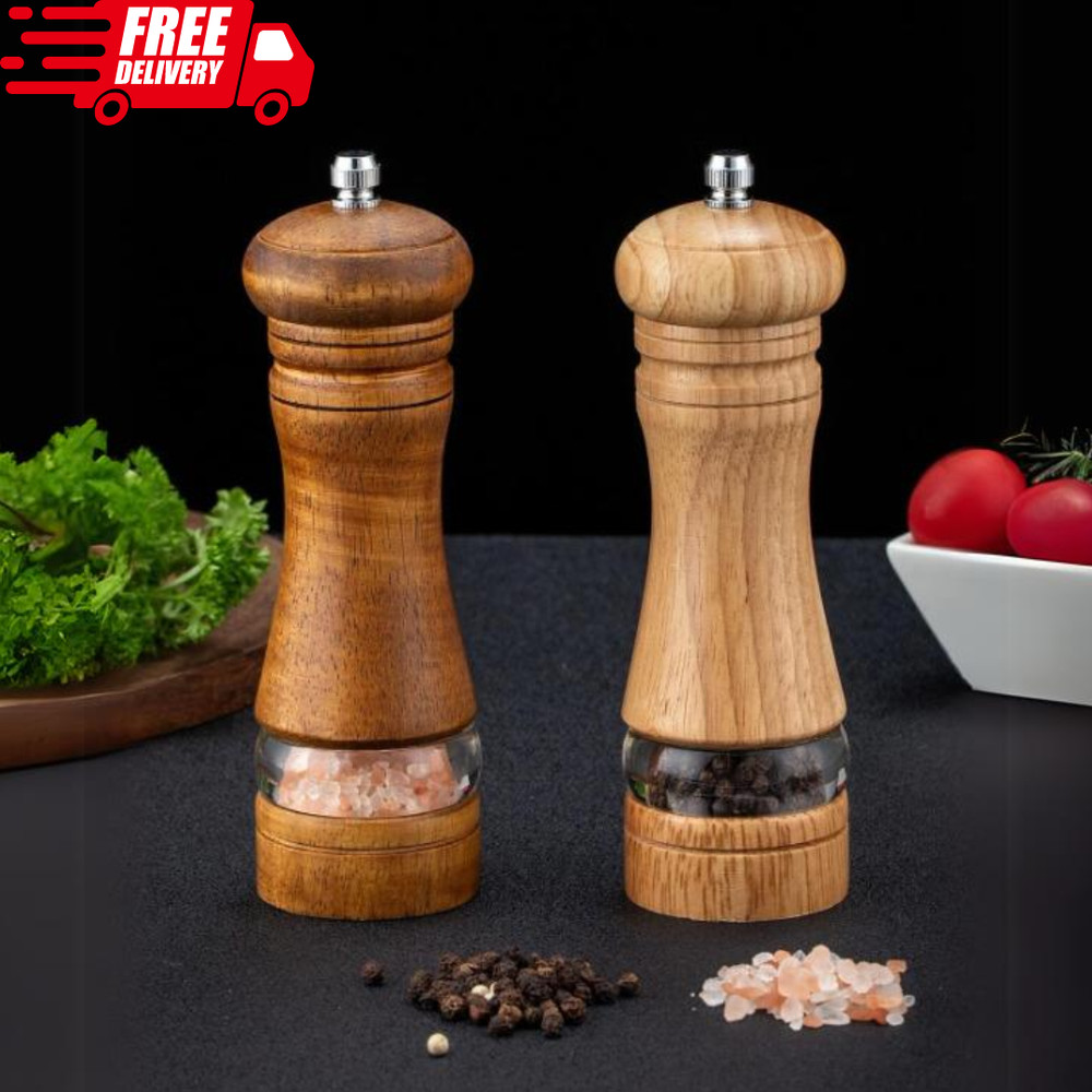 Wooden Pepper Grinder Manual Grinder Mill Solid Ceramic Grinding Kitchen Tools