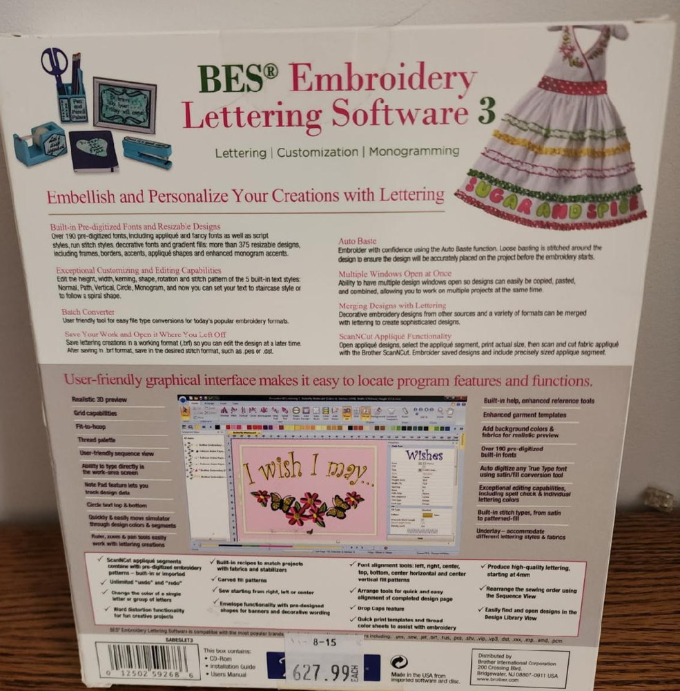Brother BES Lettering Software 3