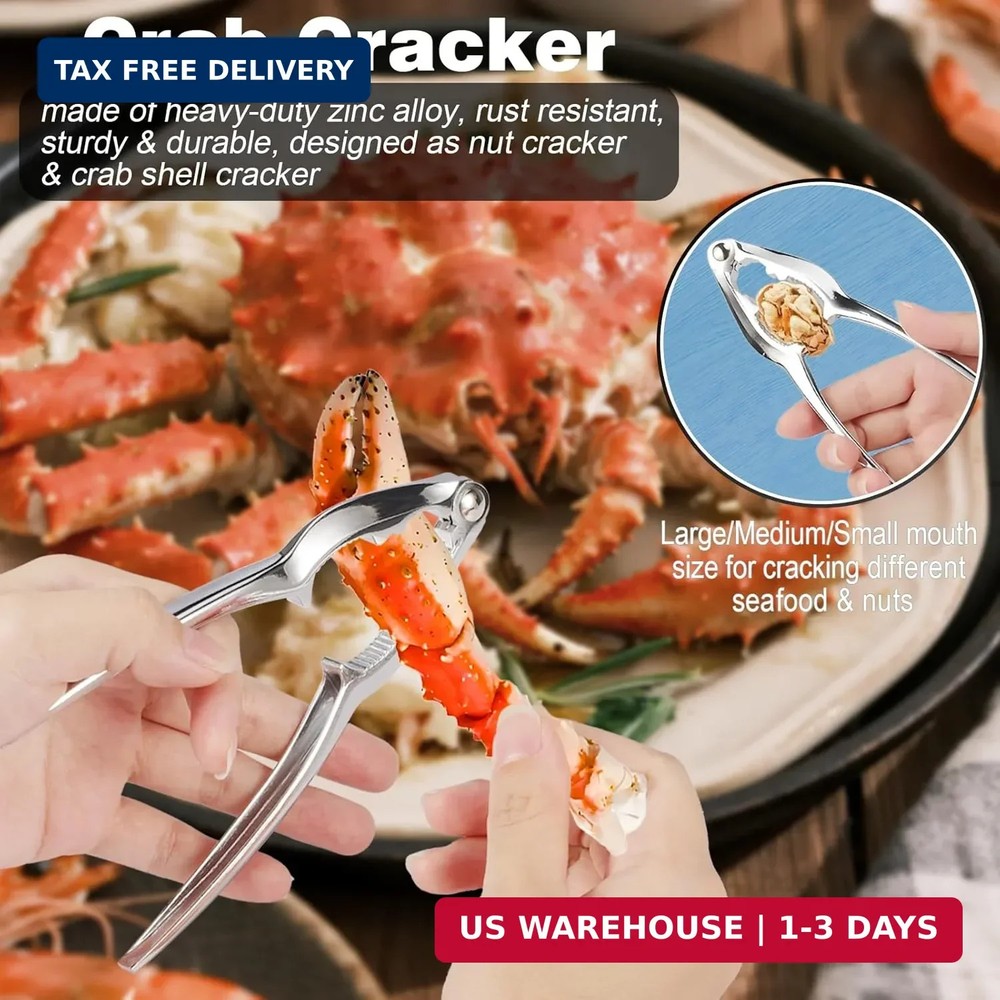 11 Pcs Crab Crackers and Tools, Seafood Tools Set, Crab Leg Cracker, Seafood Sci