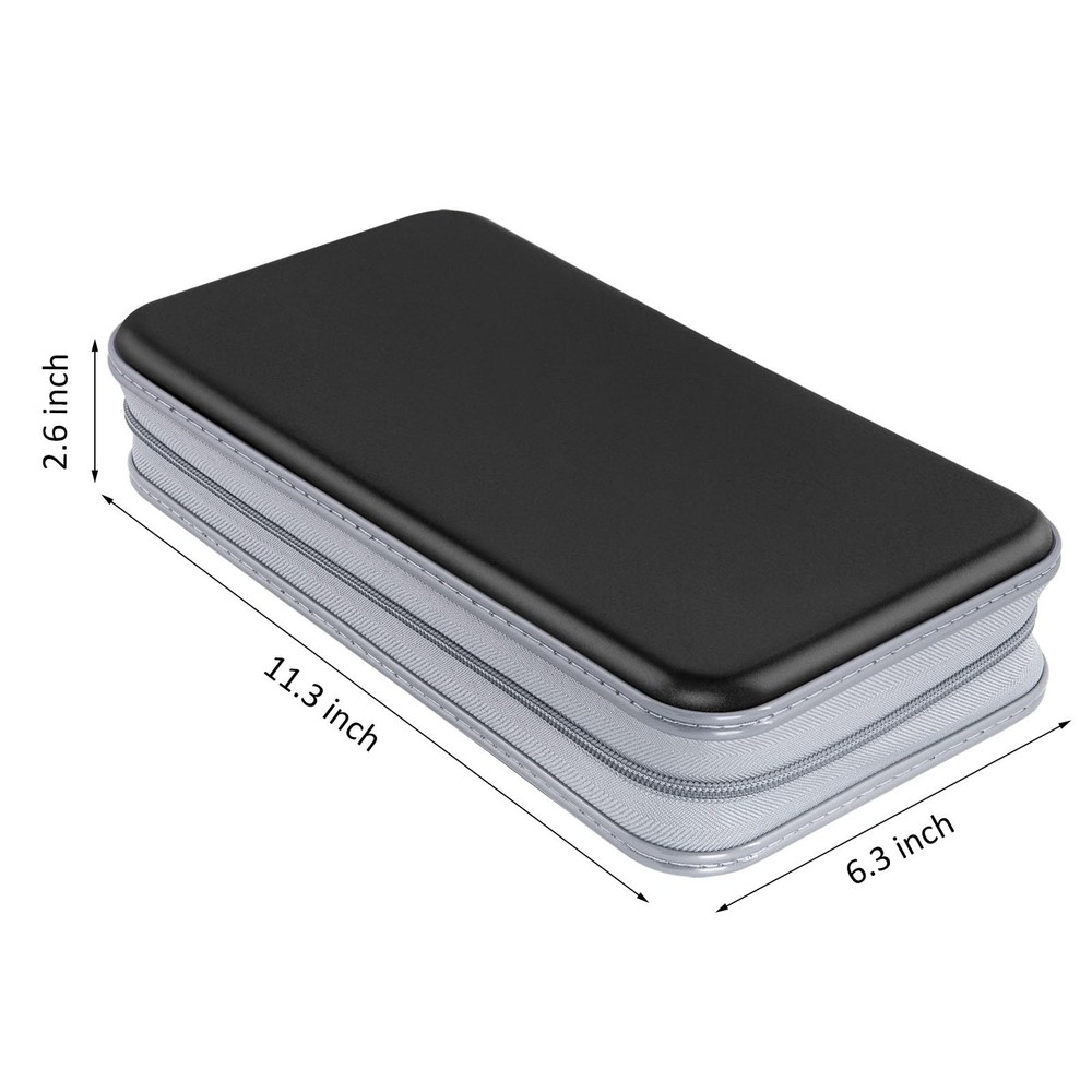 CD Case, DVD Case Holder 96 Capacity Hard Plastic CD DVD Disc Cases Storage B...