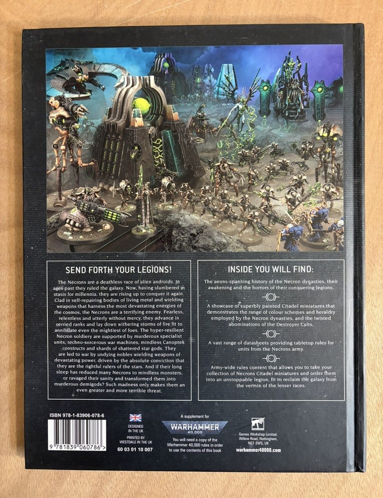 Games Workshop: Warhammer 40k Codex: Necrons (2020); Excellent Condition