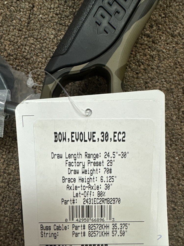 PSE Evolve 30 DS EC2 RH 70lb Bottomland Compound Bow