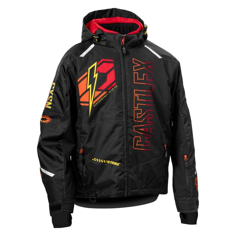 Castle X Strike G6 Snowmobile Jacket - Orange/Red/Black