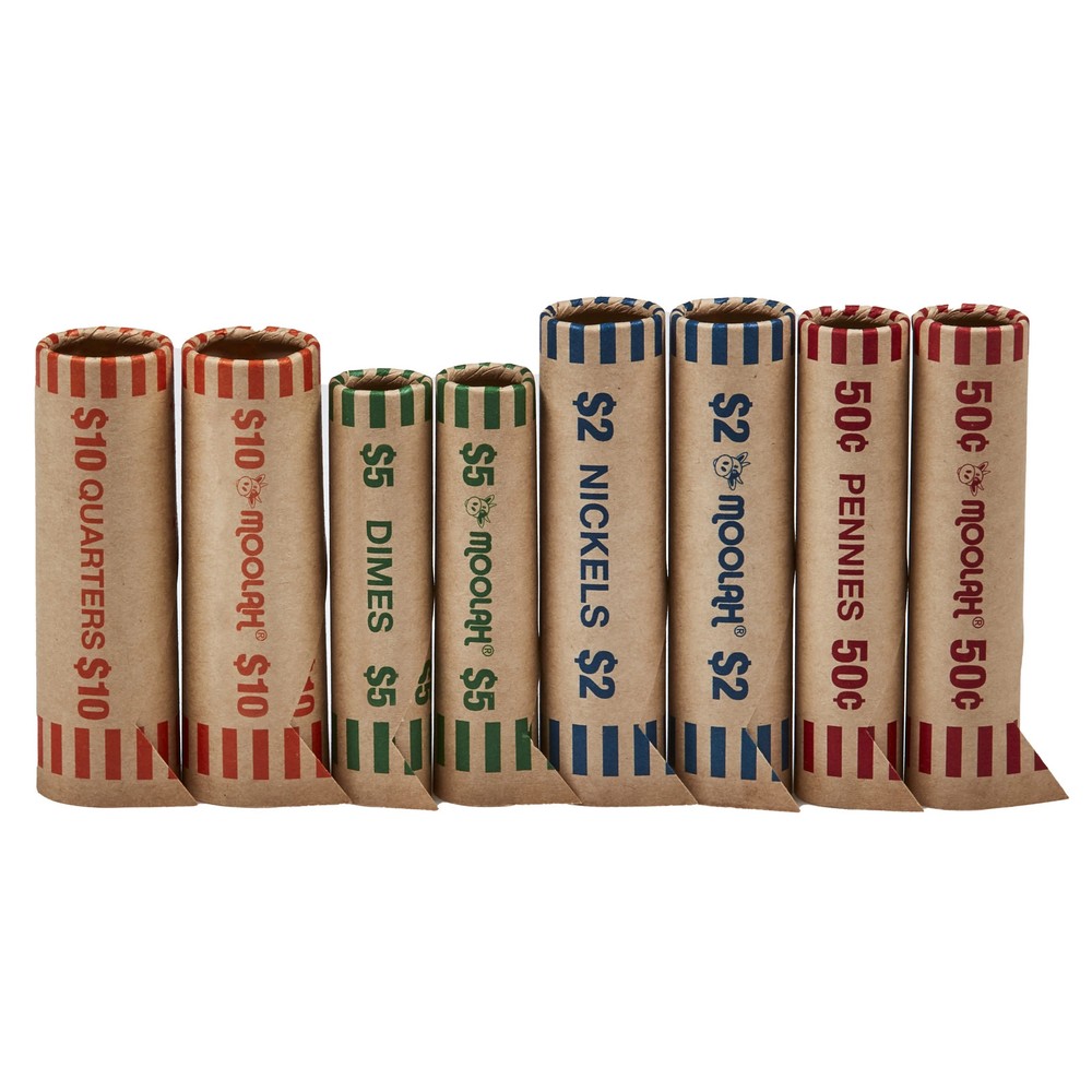 Paper Coin Wrappers Assorted 36 Count