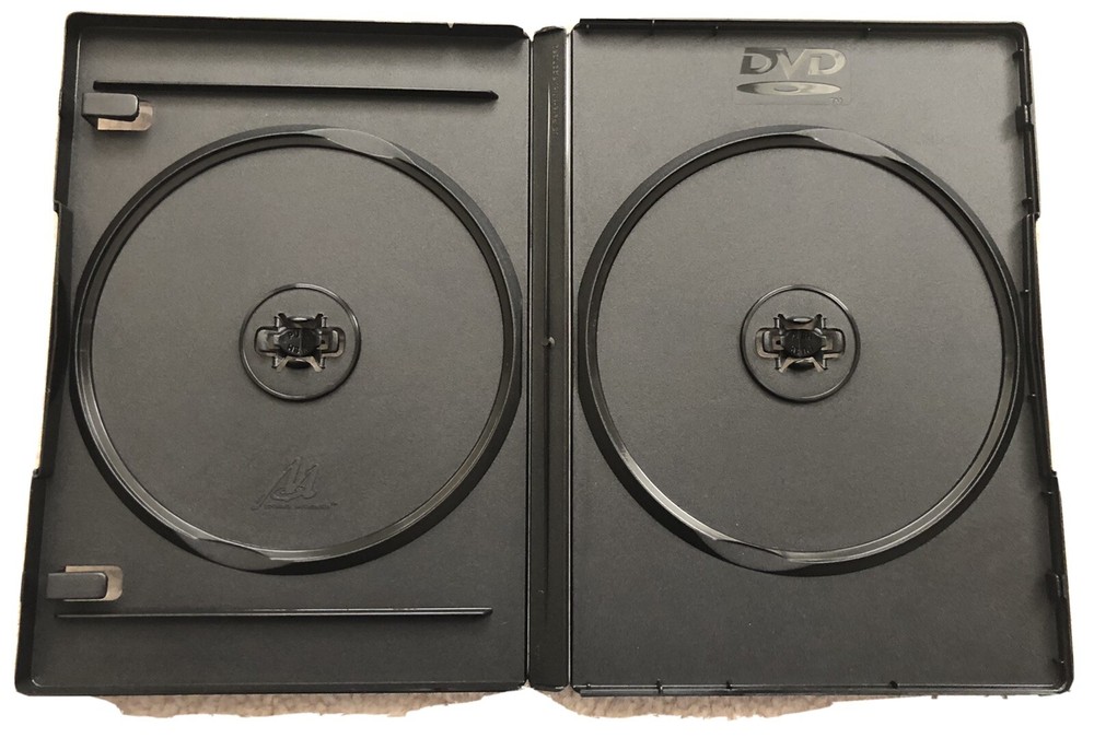 Five (5) Black Double DVD Cases “NEW”