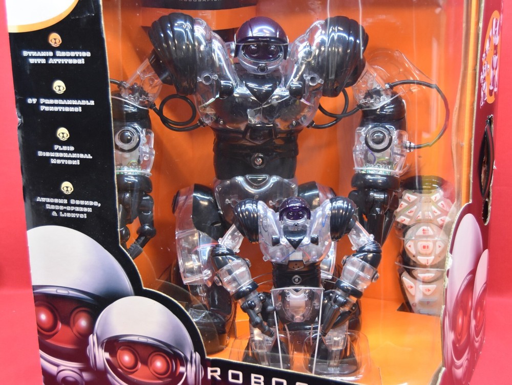 RARE WowWee Robosapien & Mini Robosapien CLEAR Interactive Robots NEW SEALED 433