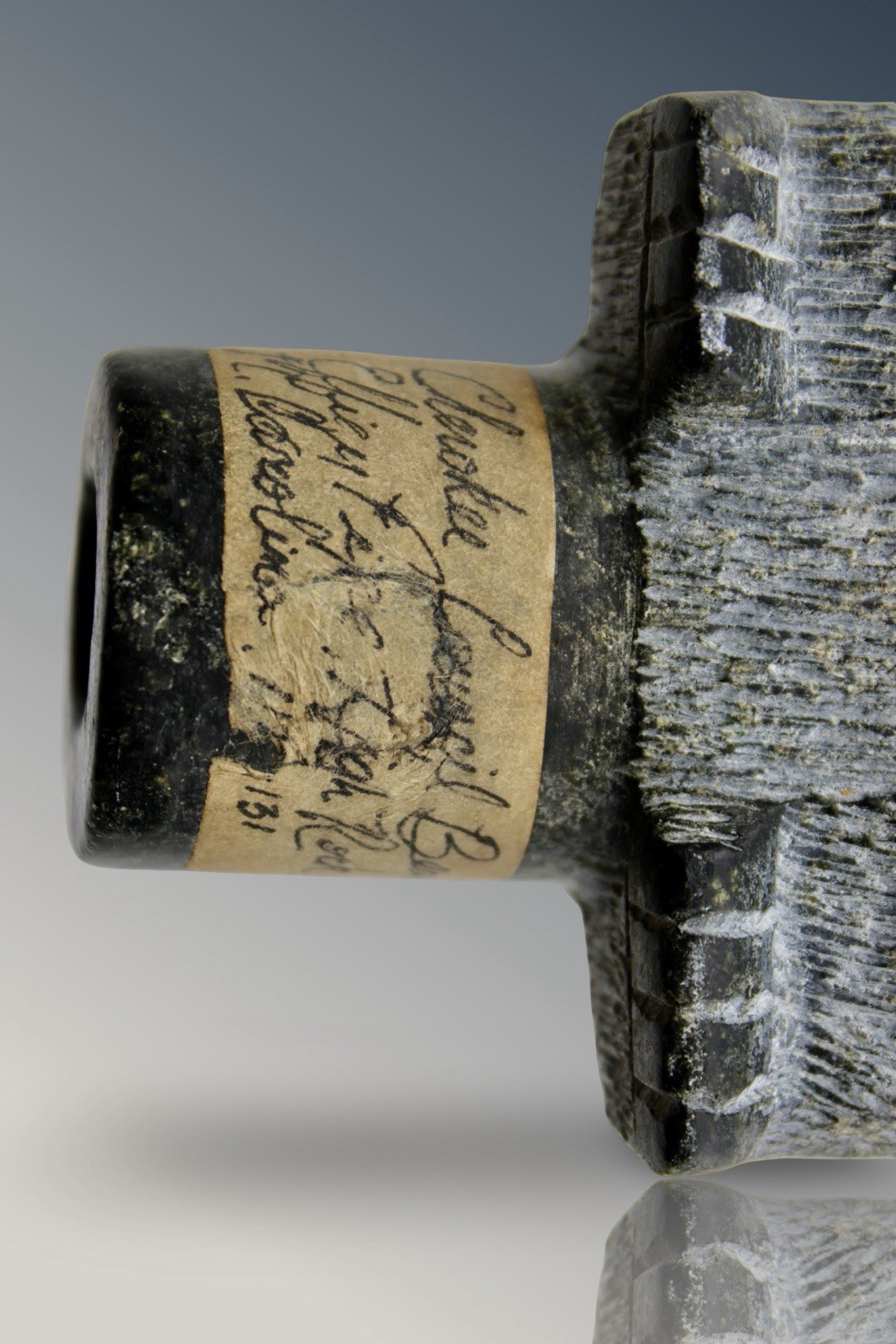 Cherokee Council Bear Effigy Pipe Late 19th Century NC High Rock 13” Long