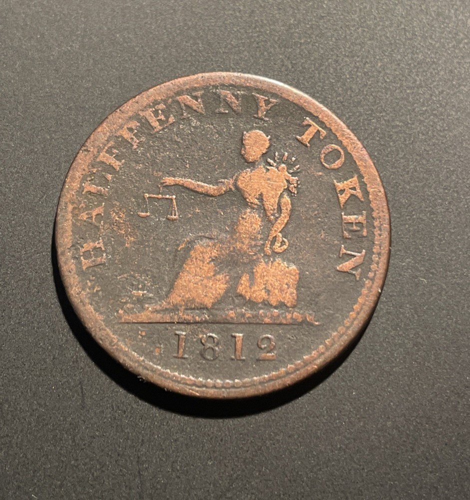 1812 Half Penny Token Lower Canada Quebec Lot 1B