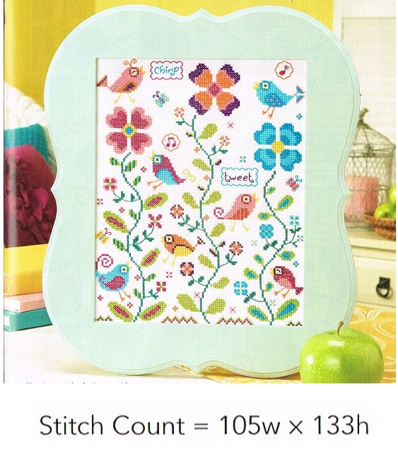 SPRING TWEETS  -  CROSS STITCH PATTERN ONLY  GU - SEA