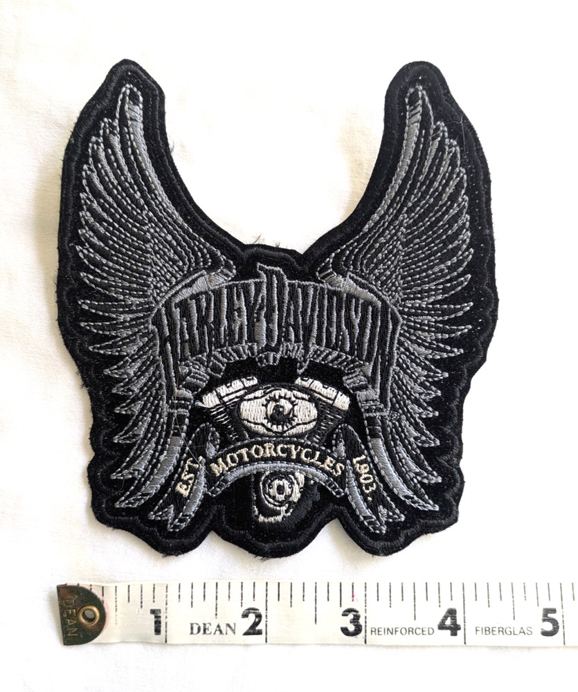 Harley Davidson Patch Wing Engine