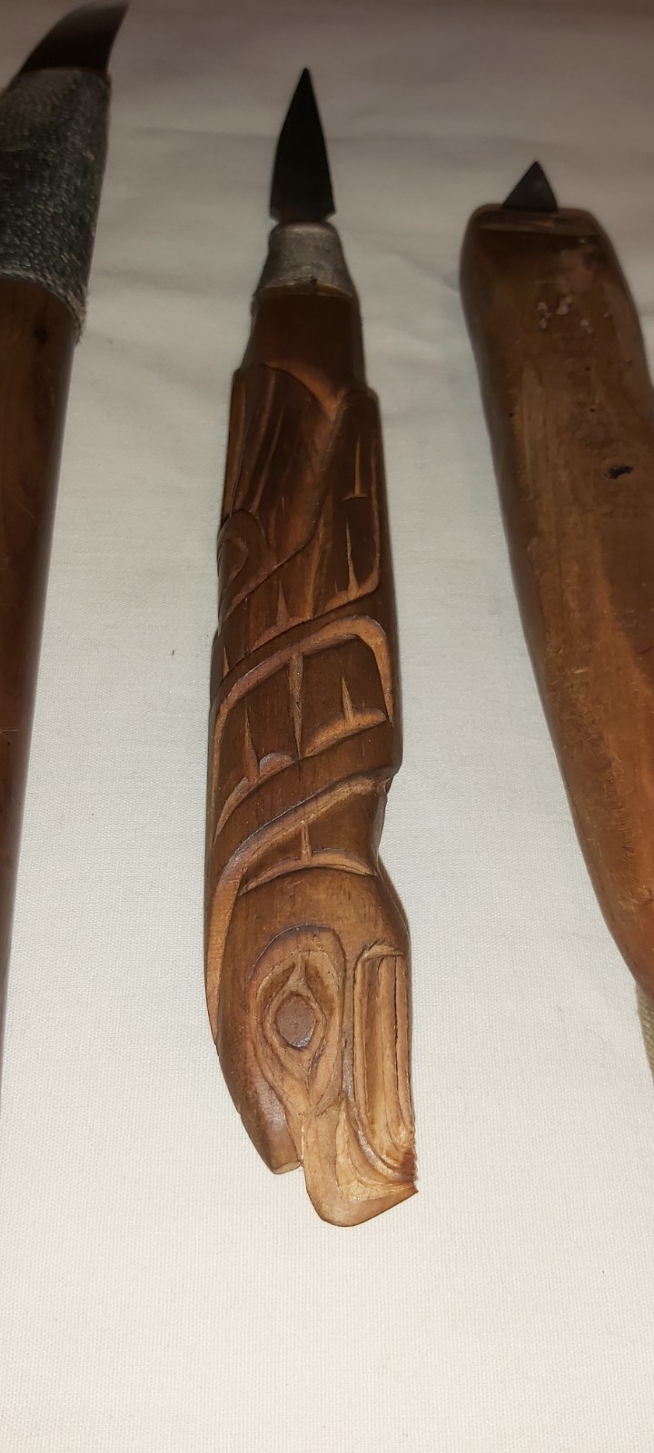 Northwest Coast, old carving tools (rare). 19th / early 20th c.